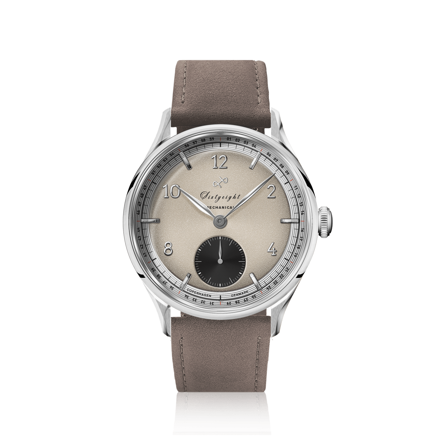 1968 Mechanical (Hand-Wound) by AV86 with vintage-inspired dial, sapphire crystal, small seconds, and supple leather strap