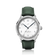 1968 Sixtyeight by AV86 vintage-inspired dress watch with sapphire crystal, minimalist dial, and green leather strap