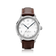 1968 Sixtyeight by AV86 vintage-inspired dress watch with sapphire crystal, polished steel case, and brown leather strap