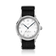 1968 Sixtyeight by AV86 vintage-inspired dress watch with sapphire crystal, minimalist dial, and black fabric strap