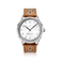 1968 Sixtyeight by AV86 vintage-inspired dress watch with sapphire crystal, minimalist dial, and perforated brown leather strap