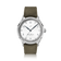 1968 Sixtyeight by AV86 vintage-inspired dress watch with sapphire crystal, clean white dial, and textured fabric strap