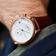 1815 Chronograph Rose Gold / White by AV86 with vintage-inspired dial, sapphire crystal, chronograph function, and brown leather strap
