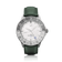 1970 Glacier GMT Automatic by AV86 with vintage-inspired dial, sapphire crystal, GMT bezel, and green leather strap