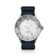 1970 Glacier GMT Automatic by AV86 luxury GMT watch with sapphire crystal, vintage-inspired dial, gray bezel, and textile strap