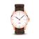 1971 Automatic, Rose Gold / White - Swiss Made by AV86 luxury vintage-inspired automatic watch with sapphire crystal and fabric strap