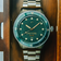 1926 At'sea, Green Turtle Vintage – AV86의 빈티지 스타일 다이버 워치(39mm), Sapphire Crystal, 회전 베젤, 메탈 브레이슬릿 스트랩