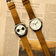 1934 Telechron by AV86 vintage-inspired chronograph with telemeter, sapphire crystal, and brown leather strap on rustic background
