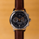 1934 Telechron by AV86 luxury chronograph with sapphire crystal, telemeter scale, vintage-inspired dial, and brown leather strap