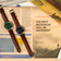 1934 Telechron by AV86 vintage-inspired chronograph with telemeter, sapphire crystal, and brown leather strap on newspaper background