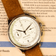 1934 Telechron by AV86 vintage-inspired chronograph with telemeter scale, sapphire crystal, and brown leather strap