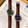 1934 Telechron by AV86 vintage-inspired chronograph with sapphire crystal, telemeter, and brown leather strap designed for precision