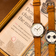 1934 Telechron by AV86 vintage-inspired chronograph with telemeter, sapphire crystal, and suede leather strap