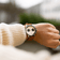 1934 Telechron by AV86 vintage-inspired chronograph with telemeter, sapphire crystal, and brown leather strap on wrist outdoors