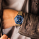1956 Marine Automatic by AV86 vintage-inspired diver with sapphire crystal, compass bezel, and beige fabric strap