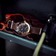 1970 Haagen GMT Automatic, Burgundy - Swiss Made by AV86 vintage-inspired GMT with sapphire crystal, automatic Sellita movement, and fabric strap
