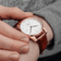 1971 Automatic, Rose Gold / White - Swiss Made by AV86 vintage-inspired automatic with sapphire crystal and brown leather strap