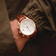 1815 Chronograph Rose Gold by AV86 luxury timepiece with vintage-inspired dial, sapphire crystal, chronograph function, and brown leather strap