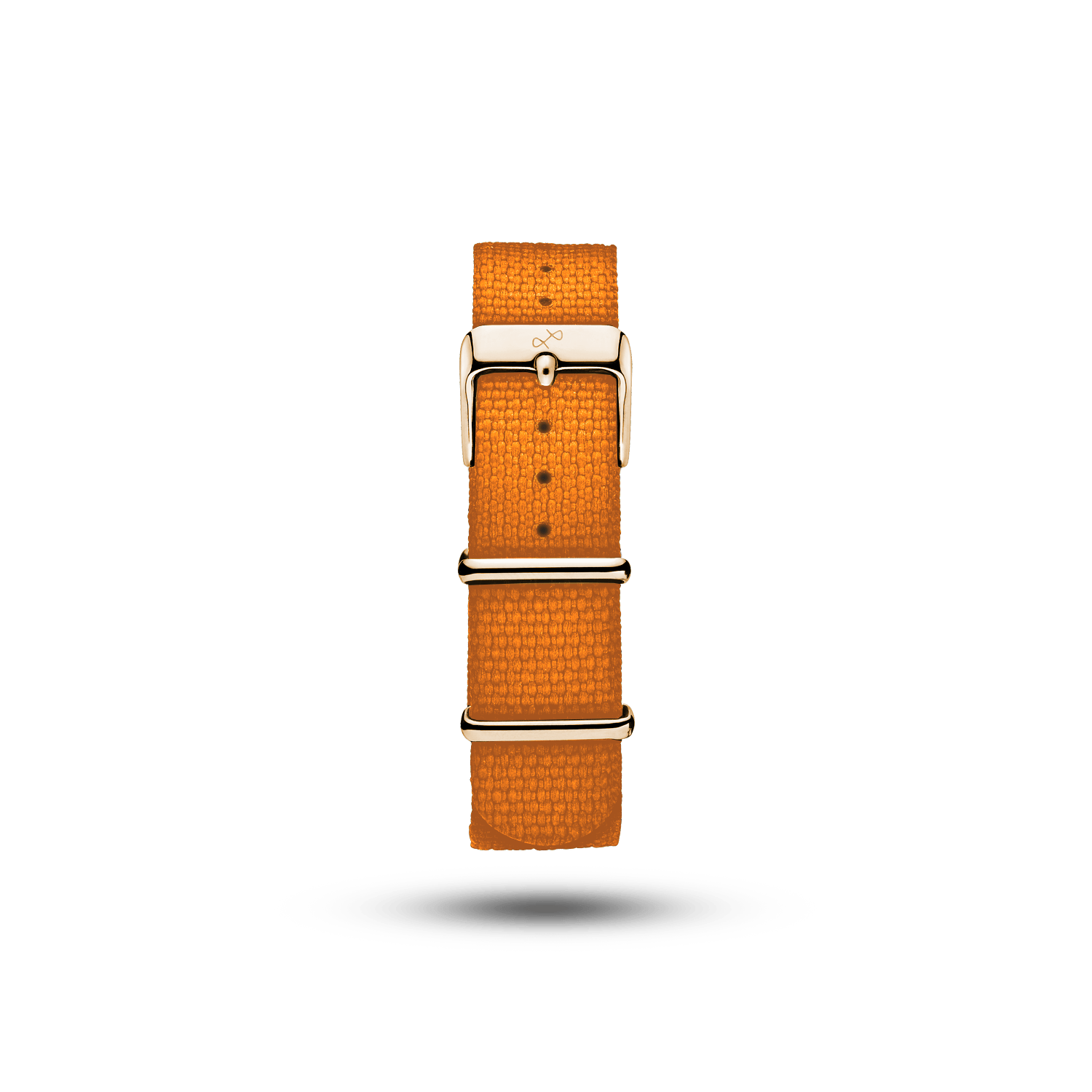 Nato - Orange by AV86 premium textured nylon strap with polished gold-tone hardware, designed for versatile Scandinavian elegance