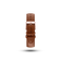 Leather - Brown two-piece strap by AV86 crafted from high quality leather with engraved logo and rose gold plated pin buckle