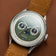 1968 Moonphase by AV86 vintage-inspired moonphase watch with sapphire crystal, textured dial, and brown suede leather strap