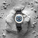 1968 Moonphase by AV86 luxury moonphase watch with sapphire crystal, textured dial, and black leather strap on lunar surface backdrop