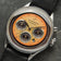 1564 Chronodate Automatic by AV86 vintage-inspired watch with chronograph subdials, sapphire crystal, and black leather strap