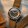 1956 Marine by AV86 vintage-inspired diver watch with sapphire crystal, rotating bezel, textured dial, and fabric strap