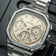 1904 Chronograph by AV86 with angular case, sapphire crystal, vintage-inspired dial, and integrated steel bracelet strap