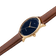 1969 Vintage, Gold / Midnight Blue - Special Edition – 39mm by AV86 with minimalist dial, sapphire crystal, and brown leather strap