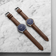 1969 Vintage, Gold / Midnight Blue - Special Edition – 39mm by AV86 minimalist quartz watch with sapphire crystal and brown leather strap