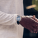 1815 Justin Gatlin, Gold / Blue Turtle by AV86 luxury chronograph with sapphire crystal and leather strap on wrist outdoors