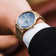 1969 Vintage, Gold / Midnight Blue - Special Edition – 39mm by AV86 with minimalist dial, sapphire crystal, and gold mesh strap
