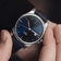 1971 Automatic Night Blue - Swiss Made by AV86 luxury automatic watch with sapphire crystal and leather strap, minimalist dial design