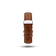 Butterfly Clasp - Brown leather strap with stainless clasp, engraved detail, crafted by AV86 for Nordic minimalism