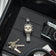 1904 Chronograph by AV86 with angular case, vintage-inspired dial, sapphire crystal, chronograph function, and metal bracelet strap