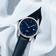 1971 Automatic, Night Blue - Swiss Made by AV86 with minimalist dial, sapphire crystal, automatic movement, and blue leather strap