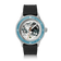 Earthrise WWF Partnership, Automatic / 2026 Edition by AV86 with Earth dial, blue bezel, and black textured silicone strap.