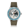 Earthrise WWF Partnership, Automatic / 2026 Edition by AV86 with sky blue bezel, Earth dial, and durable olive green Cordura strap.