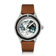 Earthrise WWF Partnership, Automatic / 2025 Edition by AV86 with vintage-inspired dial, sapphire crystal, automatic movement, and brown leather strap