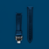 Butterfly Clasp - Dark Blue by AV86 two-piece high-quality leather strap with stainless steel butterfly clasp and minimalist design