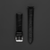 Leather - Black Croco strap by AV86 crafted from high-quality leather with embossed croco pattern and stainless steel pin buckle