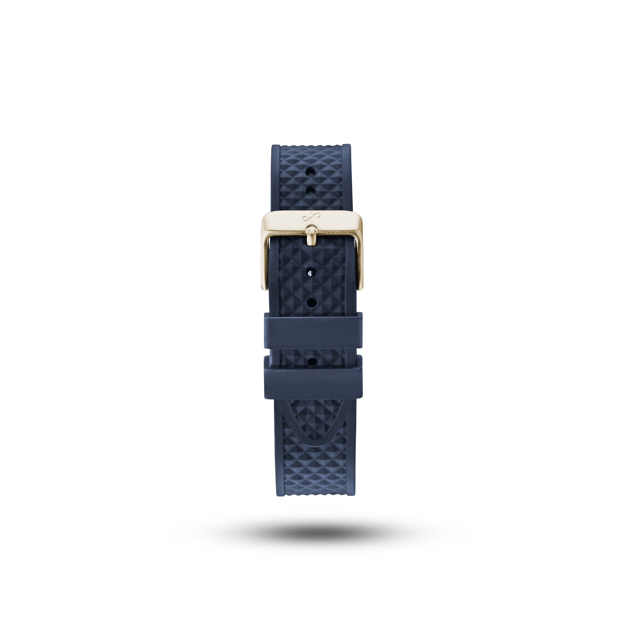 Silicone - Blue by AV86 with textured silicone strap and gold-plated pin buckle, designed for Nordic minimalism and comfort