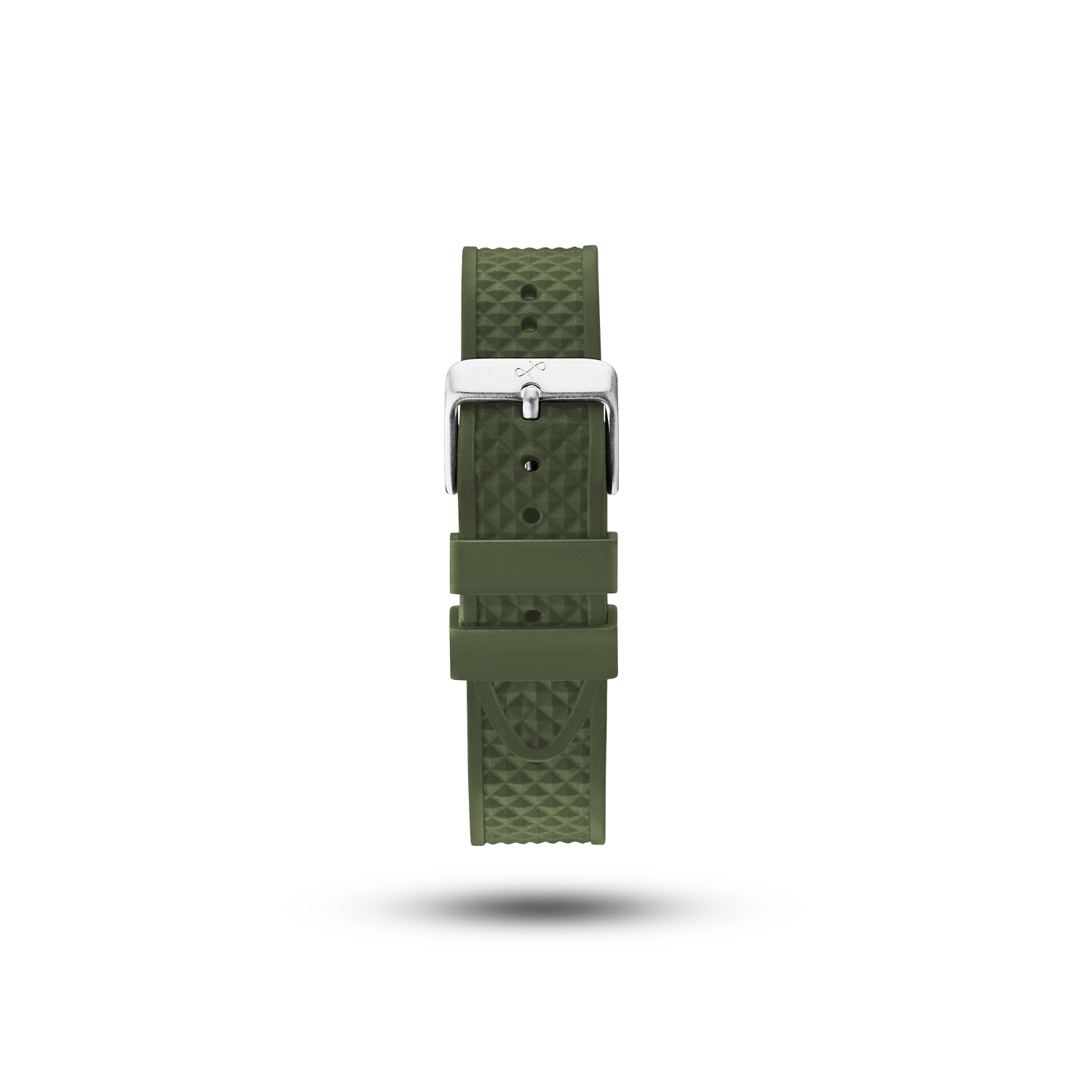 Silicone - Green by AV86 durable textured silicone strap with stainless steel buckle, designed for comfort and modern elegance