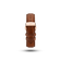 Butterfly Clasp - Brown by AV86 luxury brown leather strap with engraved logo and polished butterfly clasp closure