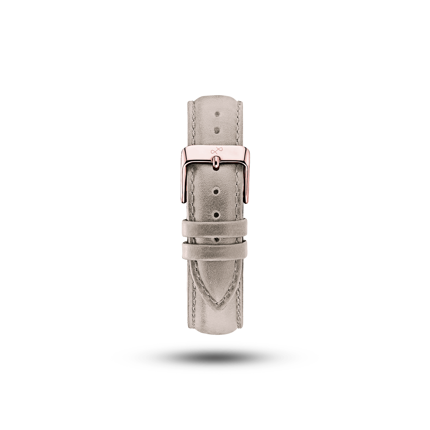 Suede - Sand strap by AV86 crafted from high quality leather with engraved logo and rose gold plated pin buckle