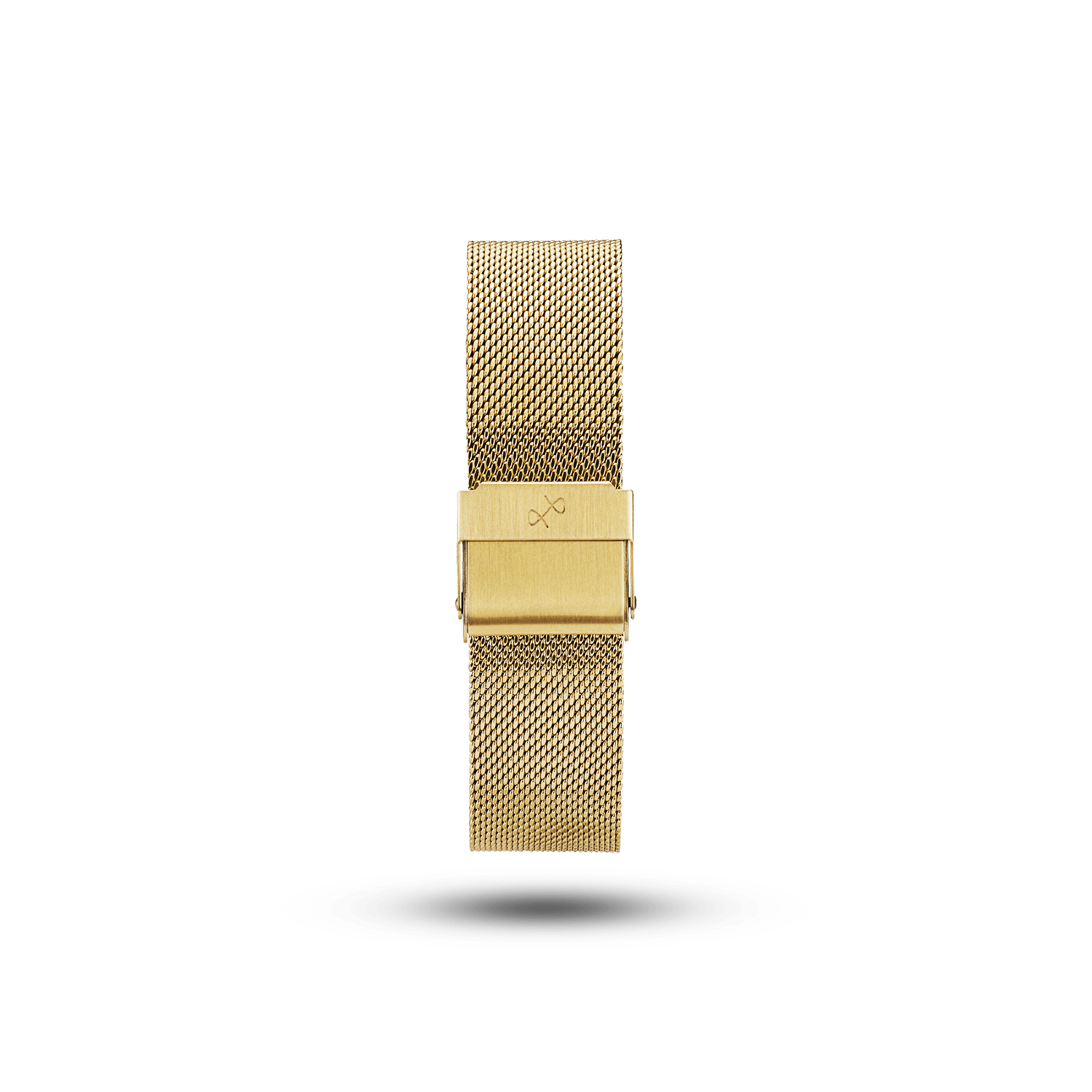 Mesh Band - Gold by AV86 gold plated two-piece interchangeable strap with signature bow logo buckle detail