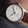 1971 Automatic, Rose Gold / White - Swiss Made by AV86 luxury automatic watch with minimalist dial, date window, and leather strap