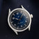 1968 Sixtyeight by AV86 vintage-inspired dress watch with blue sunray dial, stainless steel case, sapphire crystal, and leather strap