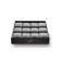 Collectors box - 12 pcs by AV86 in dark smoked oak with brass logo, featuring 12 grey suede pillows for watch display and storage